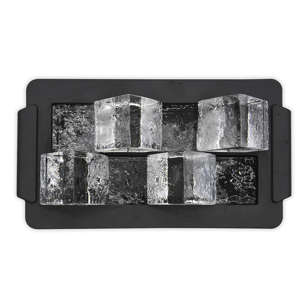 Ice Cube Trays Silicone 2 Inch Clear Ice Cube Tray Make 8 Large Square Crystal Clear Ice Cube Maker for Cocktail, Whiskey & Bourbon Drinks